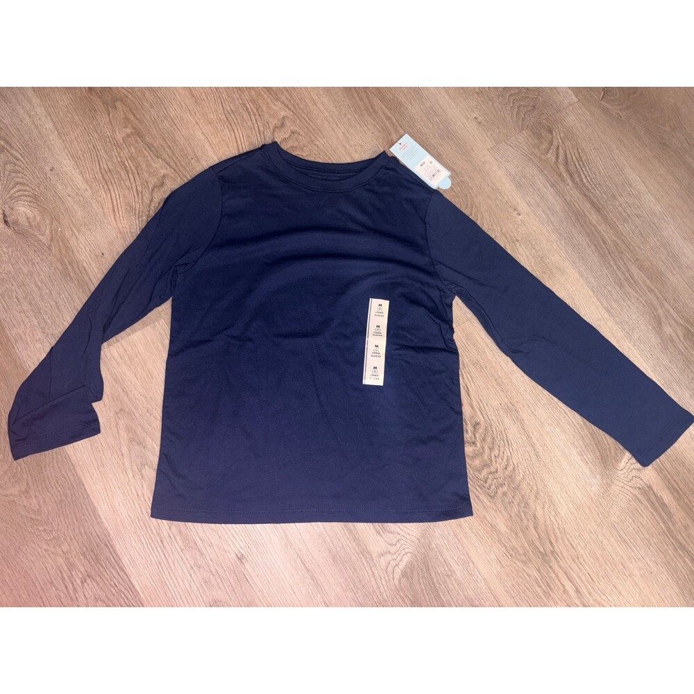 Boys Cat & Jack Navy Blue Long Sleeve T-shirt M 8 NWT